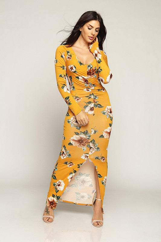 Floral Print Maxi Dress