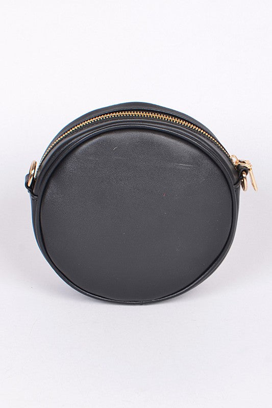 Round Animal Print Crossbody Bag