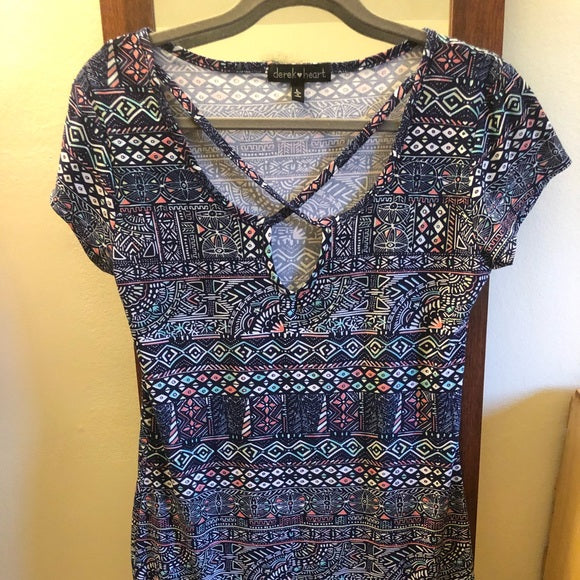 Patterned Blue Dress