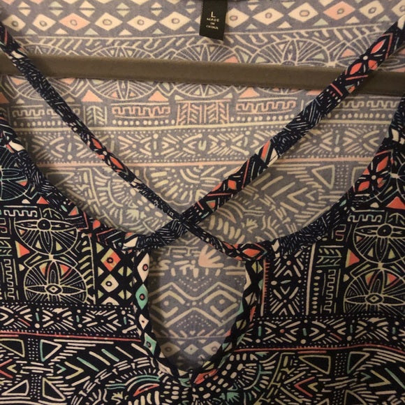 Patterned Blue Dress