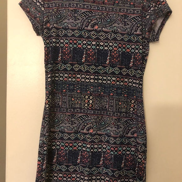 Patterned Blue Dress