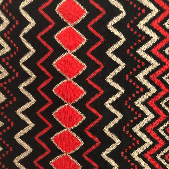 Falda con estampado de zigzag