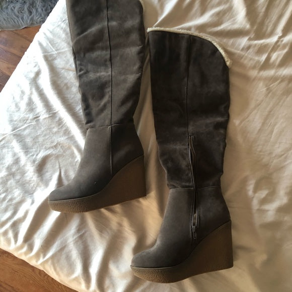 Botas de plataforma hasta la rodilla
