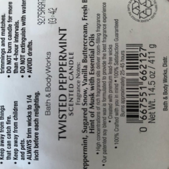 Vela de menta navideña