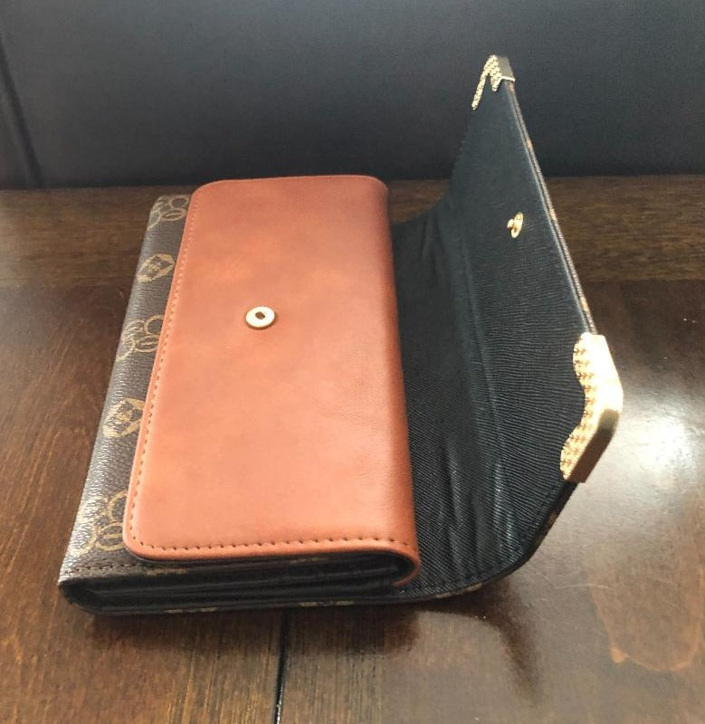 Tri-fold Cellphone Clutch Wallet