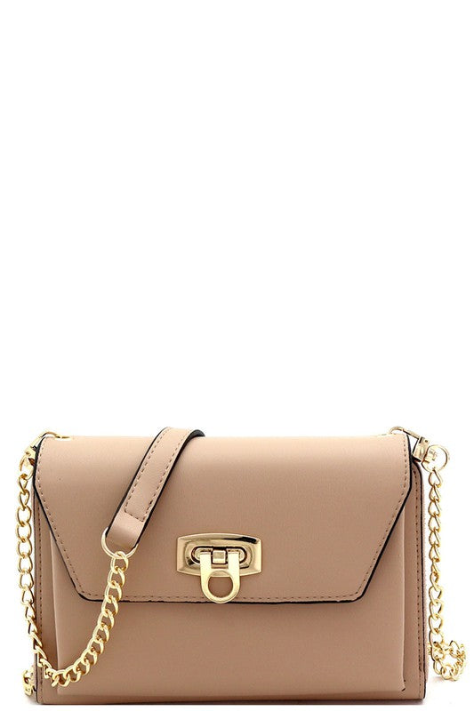 Taupe Crossbody Wallet Clutch