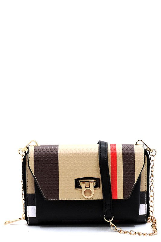 Plaid Check Crossbody Clutch Wallet