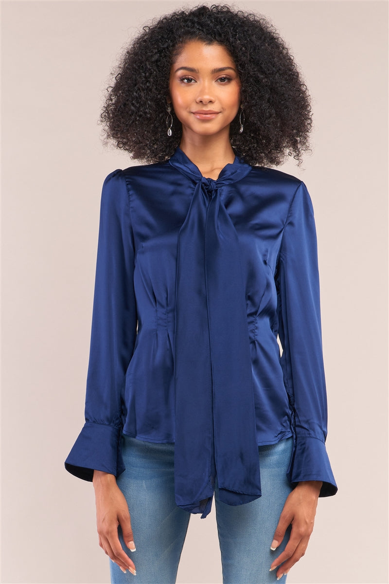 Satin Blue Blouse