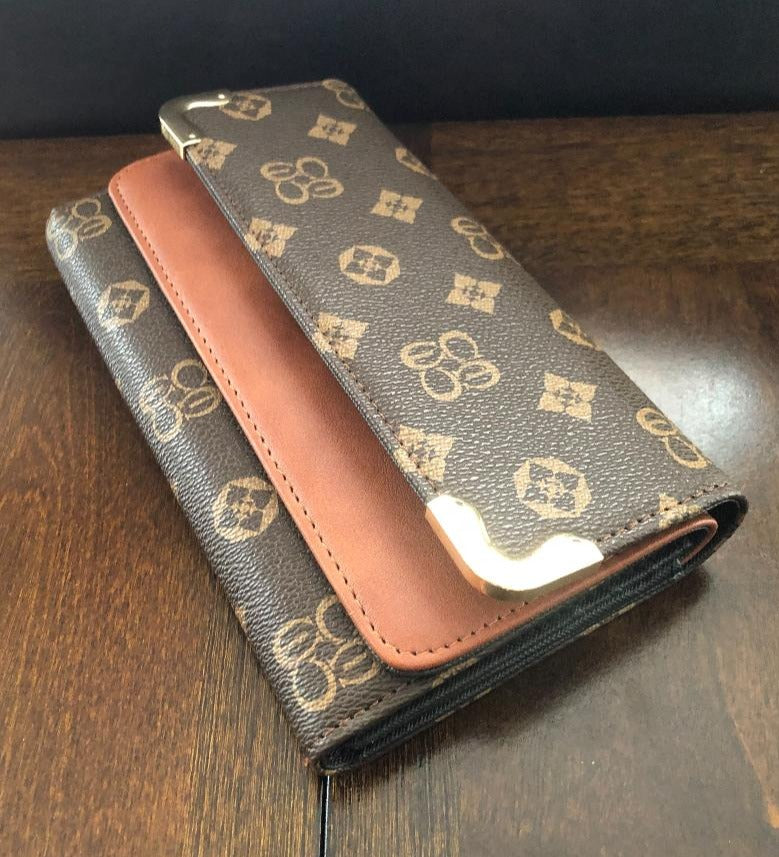 Tri-fold Cellphone Clutch Wallet