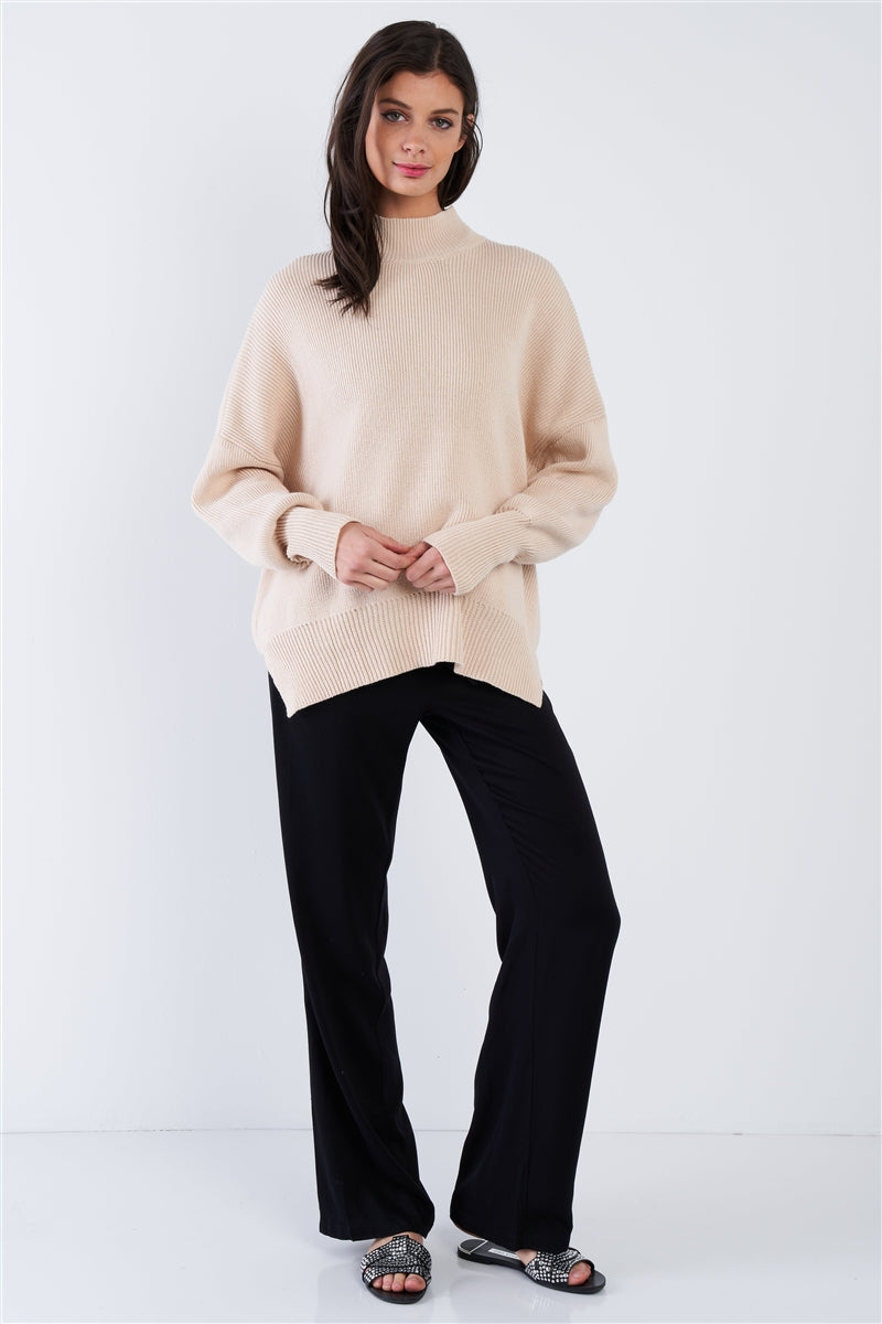 Beige oversized knit Sweater