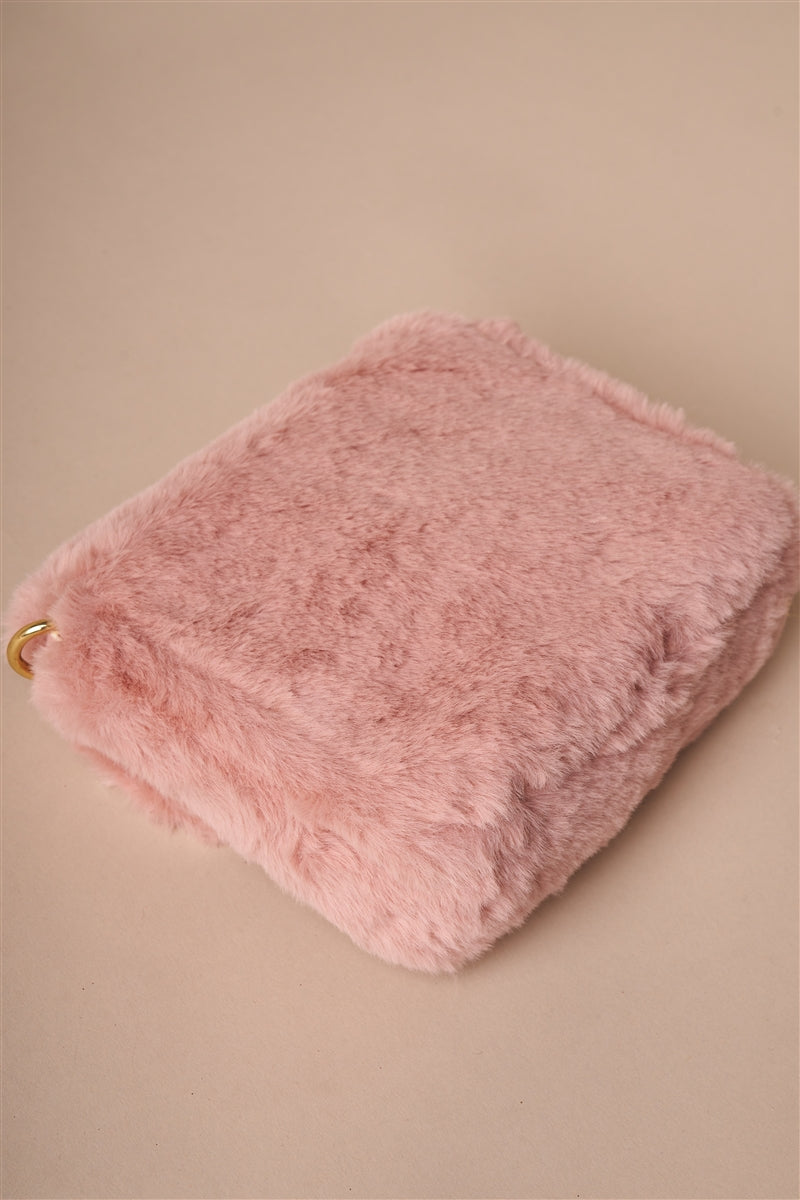 Pink Faux Fur Bag