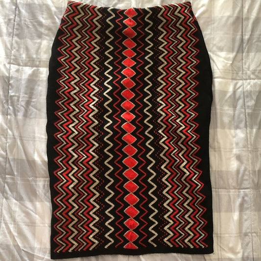 Zigzag Print Skirt